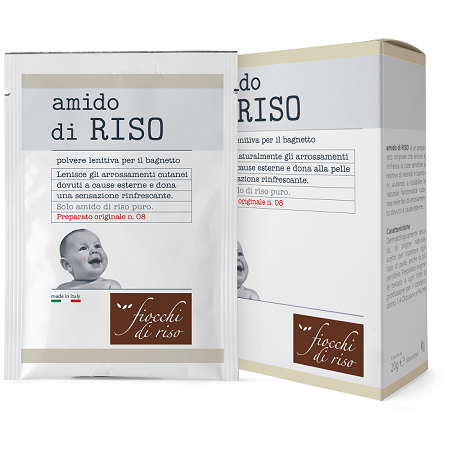 Fiocchi di Riso Amido di Riso Polvere Lenitiva per il Bagnetto 5x20 g