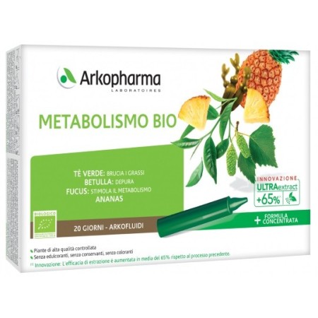 Arkofluidi Metabolismo Bio Integratore Detox 20 Flaconcini