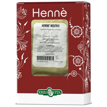Erba Vita Hennè Color Cap Neutro Tintura Per Capelli 100 g