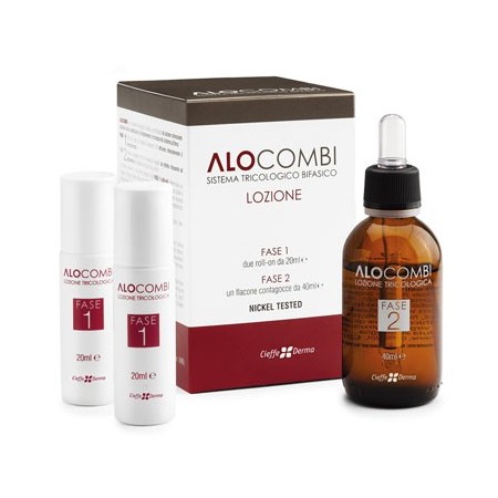 Alocombi Lozione Tricologica Anticaduta Capelli Flacone 40 ml   2 Roll-on 20 ml