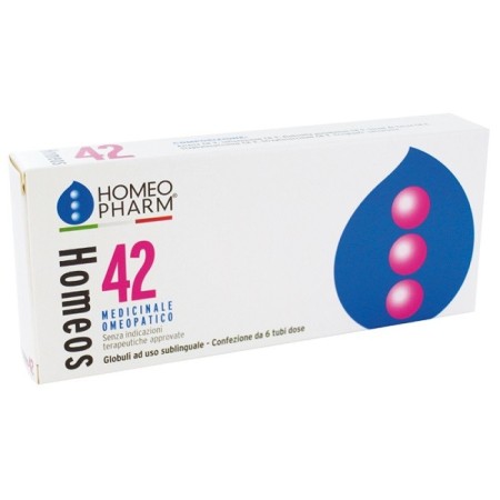 Homeos 42 Homeopharm Medicinale Omeopatico 6 Tubi Dose da 1 g