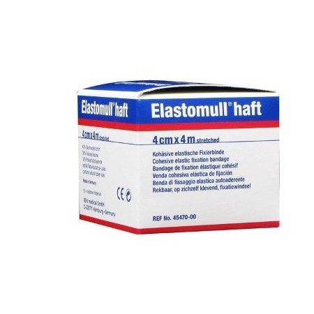 Elastomull Haft Benda Di Fissaggio Elastica Autoaderente cm 4x4 m