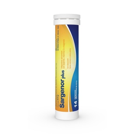 Sargenor Plus Integratore Arginina e Vitamina C 14 Compresse Effervescenti