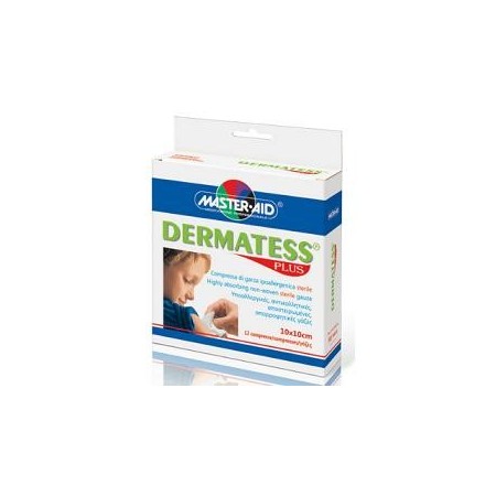 Dermatess Plus Compressa Di Garza Sterile TNT Ipoallergenica 10x10 cm 12 Pezzi