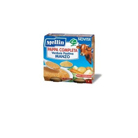 Mellin Pappa Completa Verdura Pastina Manzo 2 x 250 g