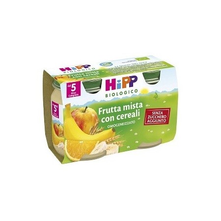 Hipp Biologico Omogeneizzato Di Frutta Mista Con Cereali 2 x 125 g