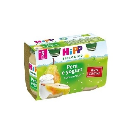 Hipp Biologico Omogeneizzato Merenda Pera e Yogurt 2 x125 g