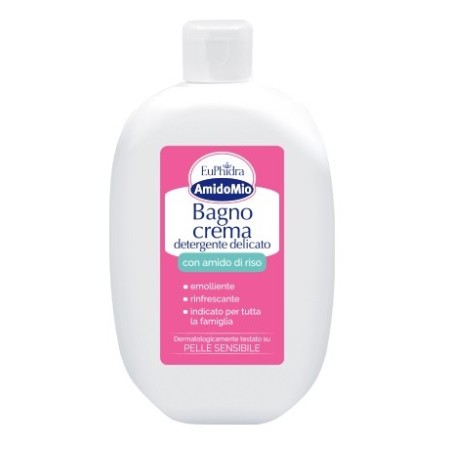 Euphidra AmidoMio Bagno Crema All'Amido di Riso Detergente Lenitivo 400 ml