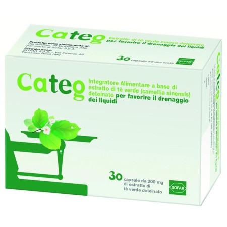 Categ Estratto Di Tè Verde Integratore Drenante 30 Capsule