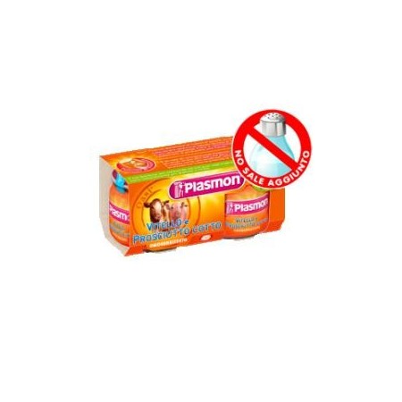 Plasmon Omogenizzato Vitello e Prosciutto 2 Vasetti da 80 g