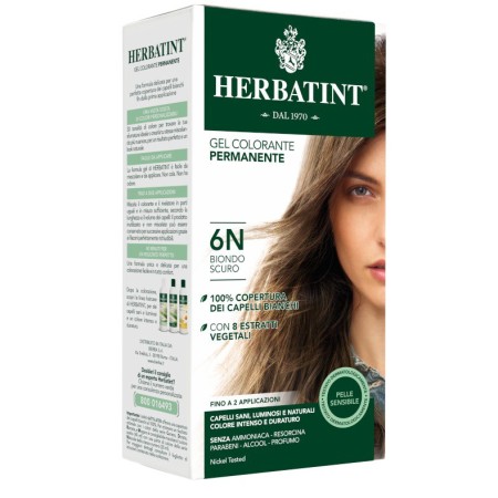 Herbatint Tintura Capelli Gel Permanente 6N Biondo Scuro 150 ml