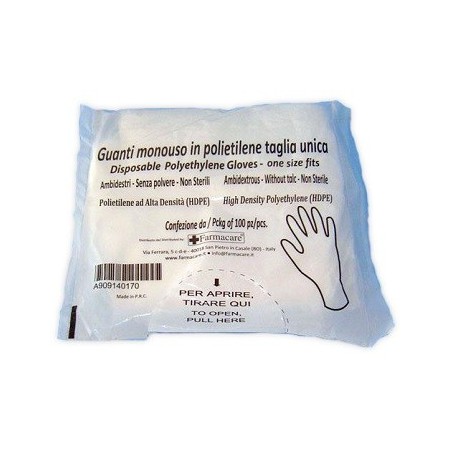Farmacare Guanti Monouso In PVC 100 Pezzi