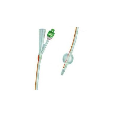 Safety Foley Catetere In Lattice Siliconato Punta Nelaton A 2 Vie Con Palloncino 5-10 ml 20CH