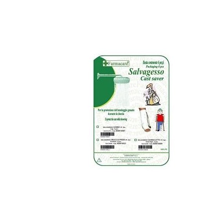 Farmacare Salvagesso Braccio/Piede Protezione Gesso Durante Doccia 6 Pezzi 28 x 60 cm