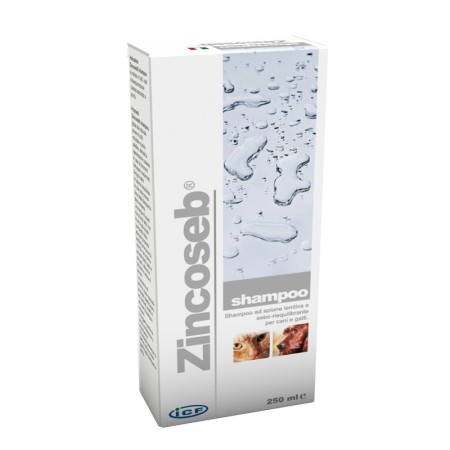 Zincoseb Shampoo Lenitivo Seboriequilibrante Cani e Gatti 250 ml