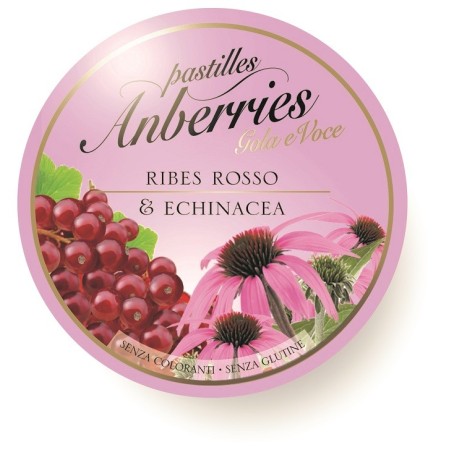 Anberries Gola e Voce Pastiglie Ribes Rosso & Echinacea 55 g
