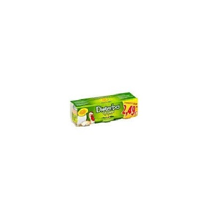 Dieterba Omogenizzato Tacchino 3 Vasetti da 80 g