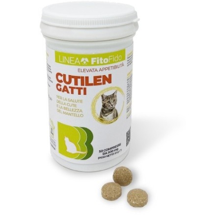 Trebifarma Cutilen Gatti Integratore Salute e Bellezza Del Mantello 50 Compresse
