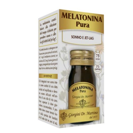 Dr. Giorgini Melatonina Pura Integratore Per il Sonno 75 Pastiglie