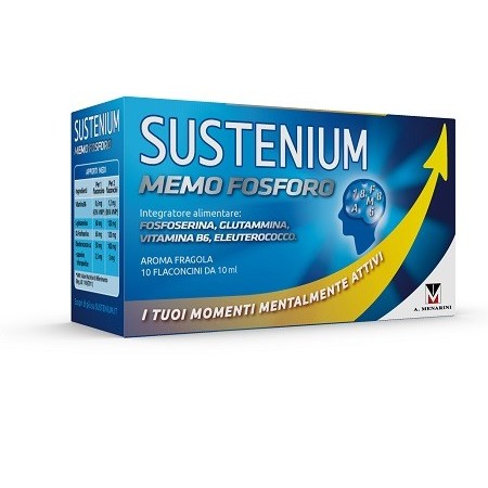 Sustenium Memo Fosforo Integratore Memoria e Concentrazione 10 Flaconcini