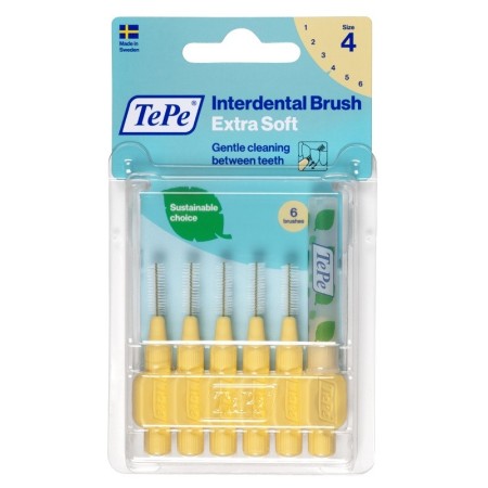 TePe Scovolino X-Soft Con Filamenti Extra Soffici Giallo Misura 0,7 mm