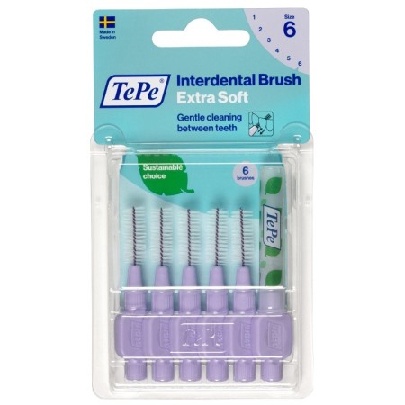 TePe Extra Soft Lilla 1,1 mm 6 Scovolini