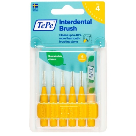 TePe Scovolino Giallo Per Pulizia Interdentale 0,7 mm 6 Pezzi
