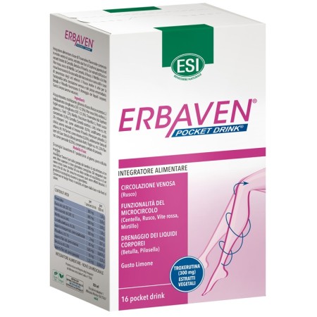 ESI Erbaven Integratore Gambe Pesanti 16 Pocket Drink