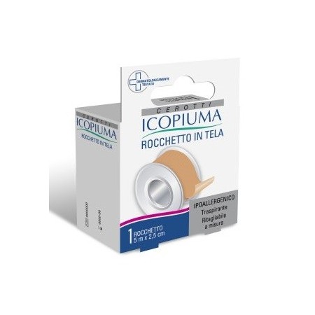 Icopiuma Cerotto Rocchetto In Tela Ipoallergenico cm 2,5x5 m