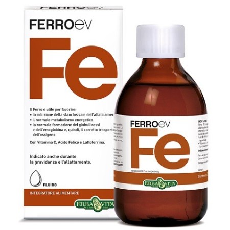 Erba Vita Ferro EV Fluido Integratore Contro Stanchezza e Affaticamento 250 ml