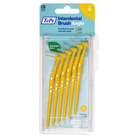 TePe Angle Scovolino Angolato Interdentale Giallo 6 Pezzi 0,7 mm