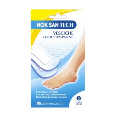 Nok San Tech Vesciche Cerotto Tasparente Grande 5 Cerotti