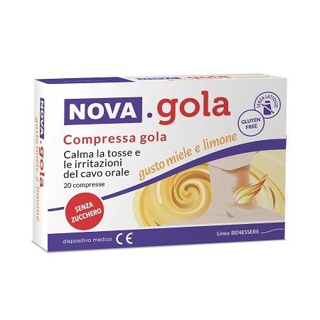 Nova Gola Miele e Limone Calma la Tosse 20 Compresse