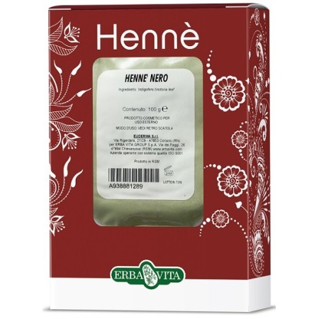 Erba Vita Hennè Color Cap Nero Tintura Per Capelli 100 g