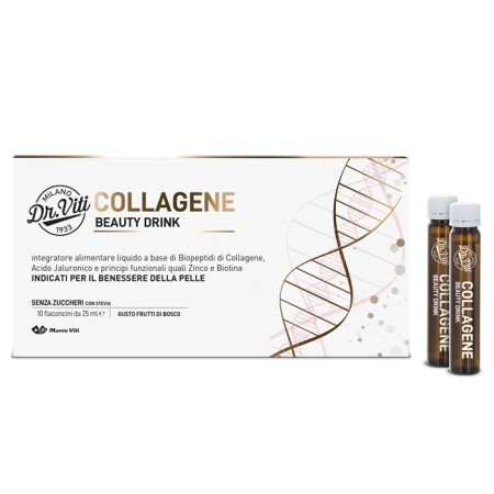 Naturviti Collagene Integratore per la Pelle Antiage 10 Flaconcini