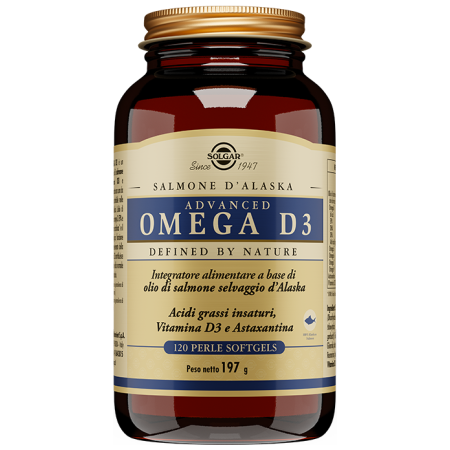 Solgar Advanced Omega D3 Integratore Colesterolo 120 Perle Softgel