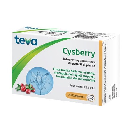 Teva Cysberry Integratore Vie Urinarie e Microcircolo 20 Compresse