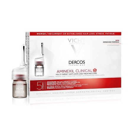 Vichy Dercos Aminexil Intensive 5 Trattamento Anticaduta Donna 21 Fiale