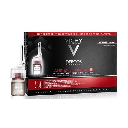 Vichy Dercos Aminexil Intensive 5 Trattamento Anticaduta Uomo 21 Fiale