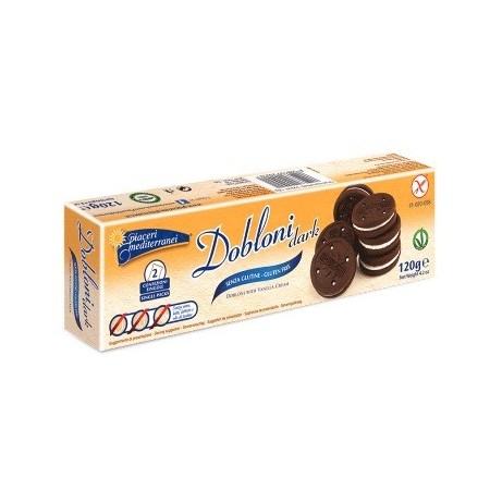 Piaceri Mediterranei Dobloni Dark Biscotti Senza Glutine 120 g