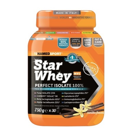Named Sport Star Whey Isolate Vaniglia Integratore Proteico 750 g