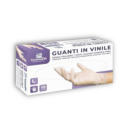 Gammadis Guanti in Vinile Senza Polvere Taglia M 100 Pezzi