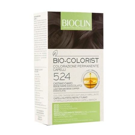 Bioclin Bio-Colorist 5.24 Castano Chiaro Beige Rame Tintura Naturale Capelli