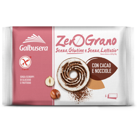 Galbusera Zerograno Frollini Cacao e Nocciole Senza Glutine 220 g