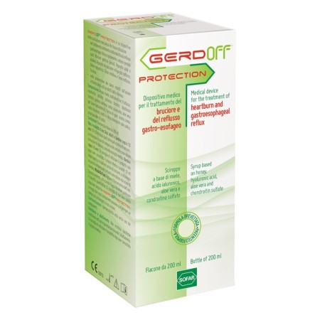 GerdOff Protection Sciroppo Contro Bruciore e Reflusso Gastro-Esofageo Flacone 200 ml