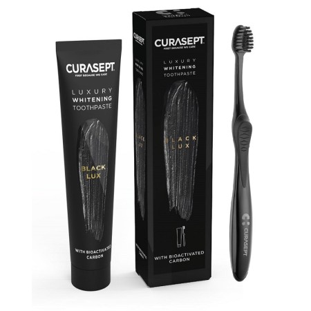 Curasept Black Lux Luxury Whitening Dentifricio 75 ml   Spazzolino