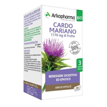 Akocapsule Cardo Mariano Bio Integratore Fegato 45 Capsule