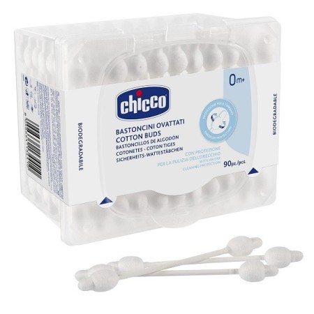 Chicco Bastoncini Ovattati Con Protezione Per Timpani 90 Pezzi