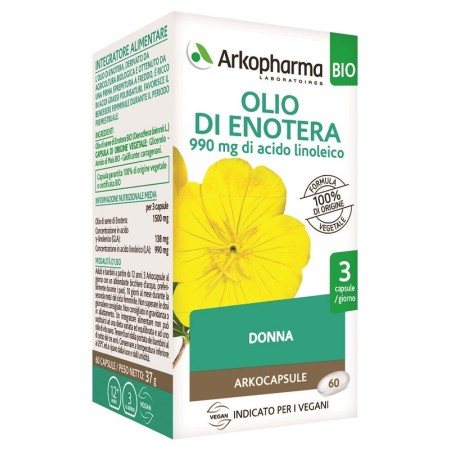 Arkocapsule Olio Enotera Integratore Ciclo Mestruale 60 Capsule