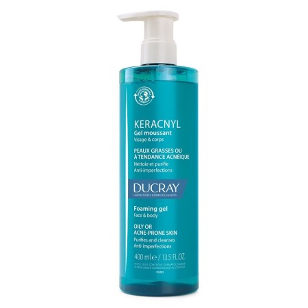 Ducray Keracnyl Gel Detergente Per Pelle Grassa e Acneica 400 ml